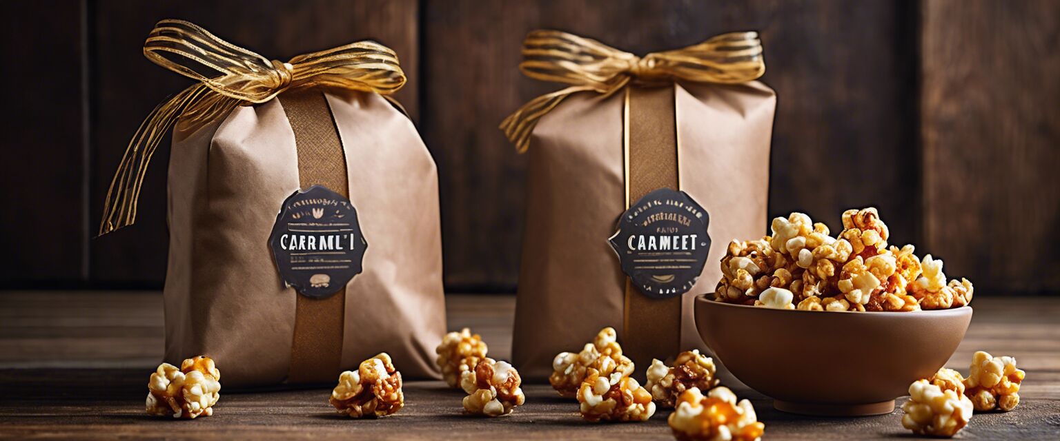 Gourmet caramel corn gift sets