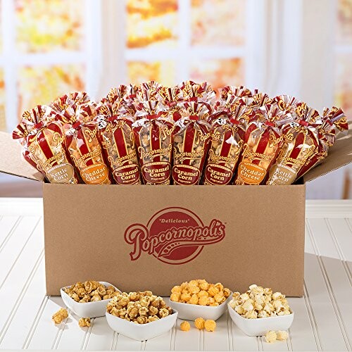 Popcornopolis Gourmet Popcorn Mini Cone 24 Pack